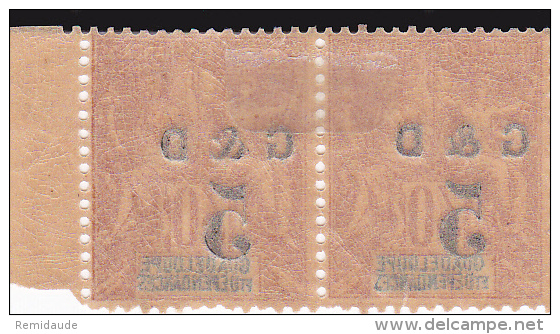 GUADELOUPE - 1903 - YVERT N°45 * PAIRE AVEC 2 TYPES DIFFERENTS SE TENANT - GROUPE - - Nuevos