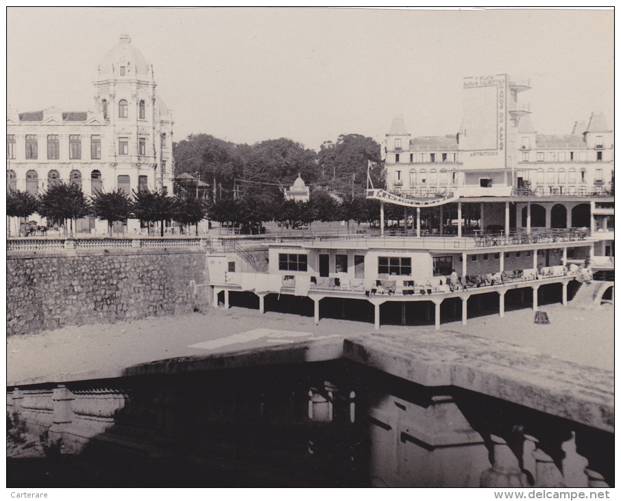 Espagne,spain,SANTANDER,CANTABRIE,BAIE,PLAGE EL SARDINERO,VILLE PORTUAIRE ESPAGNOL,CASINO,1945 - Places