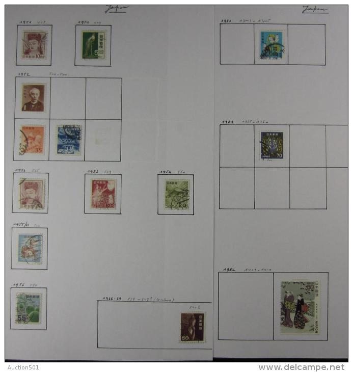 15503 GF INTERESSANT Lot de timbres et feuilles du Japon, neuf pour les plus récents et ob. pour les plus anciens