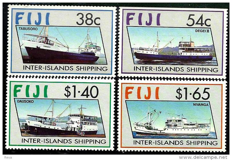 FIJI ISLANDS INTER-ISLANDS SHIPPING SHIP SHIPS  SET OF 4 1980's(?)  MINT  SG847-50 READ DESCRIPTION !! - Fidji (1970-...)