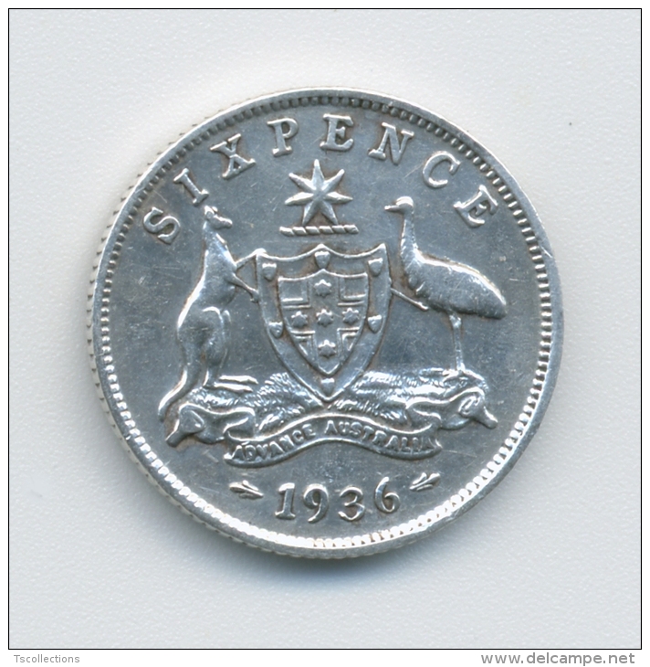 Australie Sixpence 1936 - Sixpence