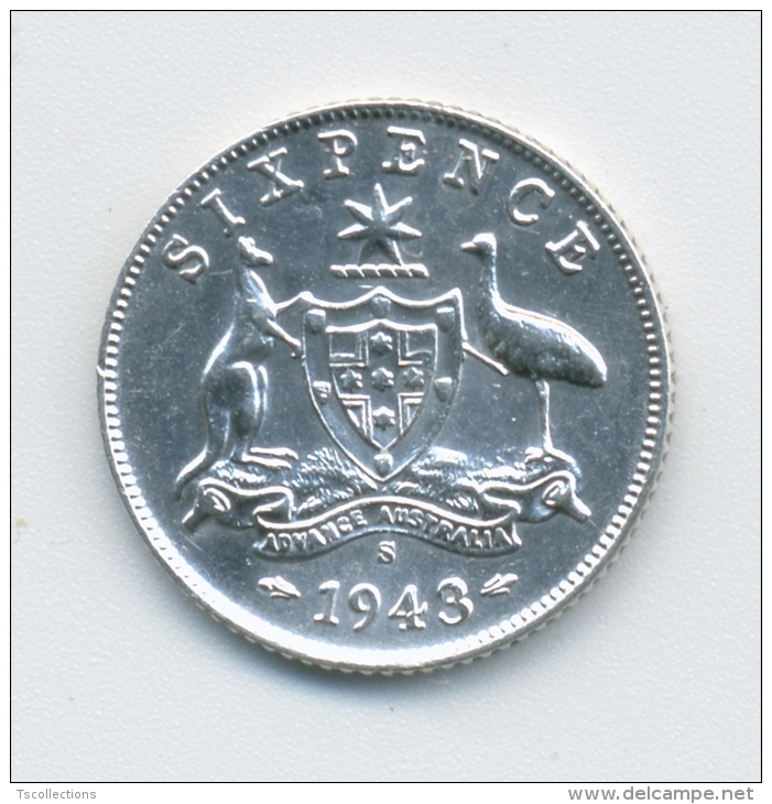 Australie Sixpence 1943 - Sixpence