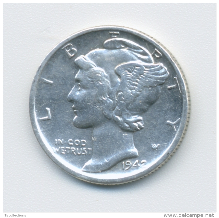 USA 1 Dime 1942 - 1916-1945: Mercury (Mercurio)