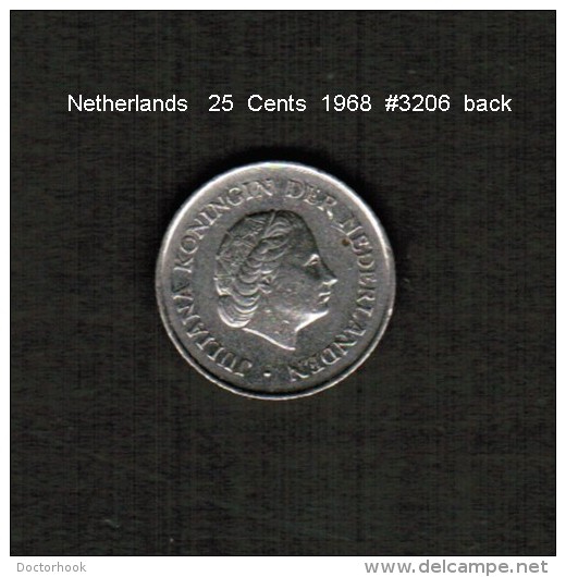 NETHERLANDS    25  CENTS  1968  (KM # 183) - 1948-1980 : Juliana