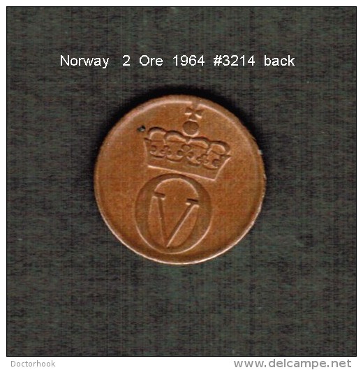 NORWAY    2  ORE  1964  (KM # 410) - Norvège