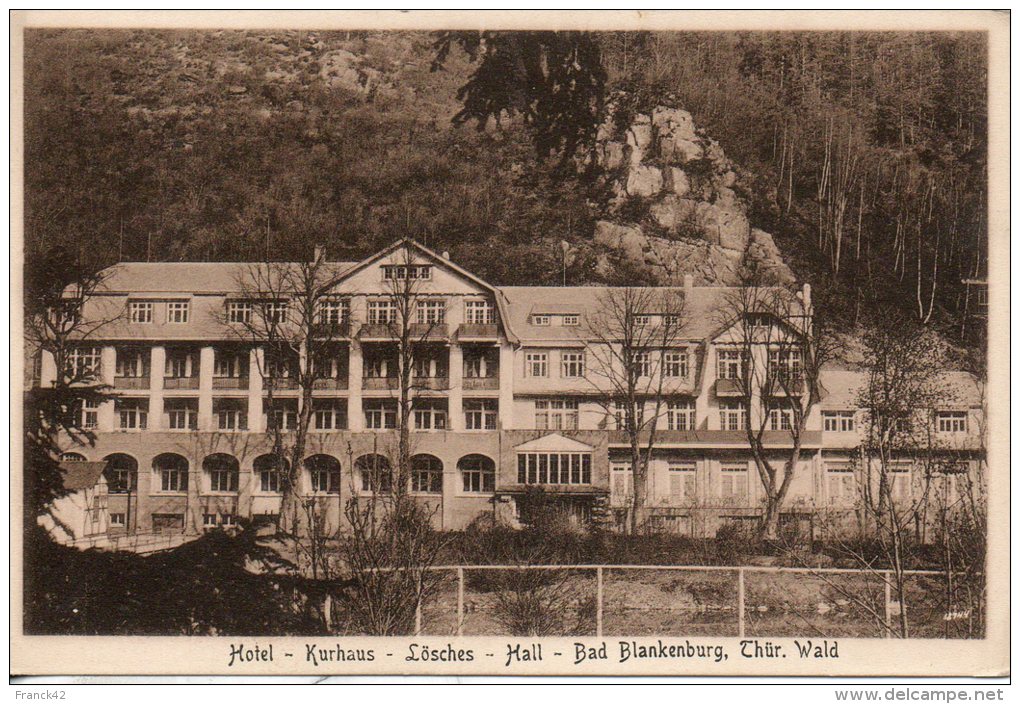 Allemagne. Bad Blankenburg. Hotel Kurhaus Losches - Bad Blankenburg