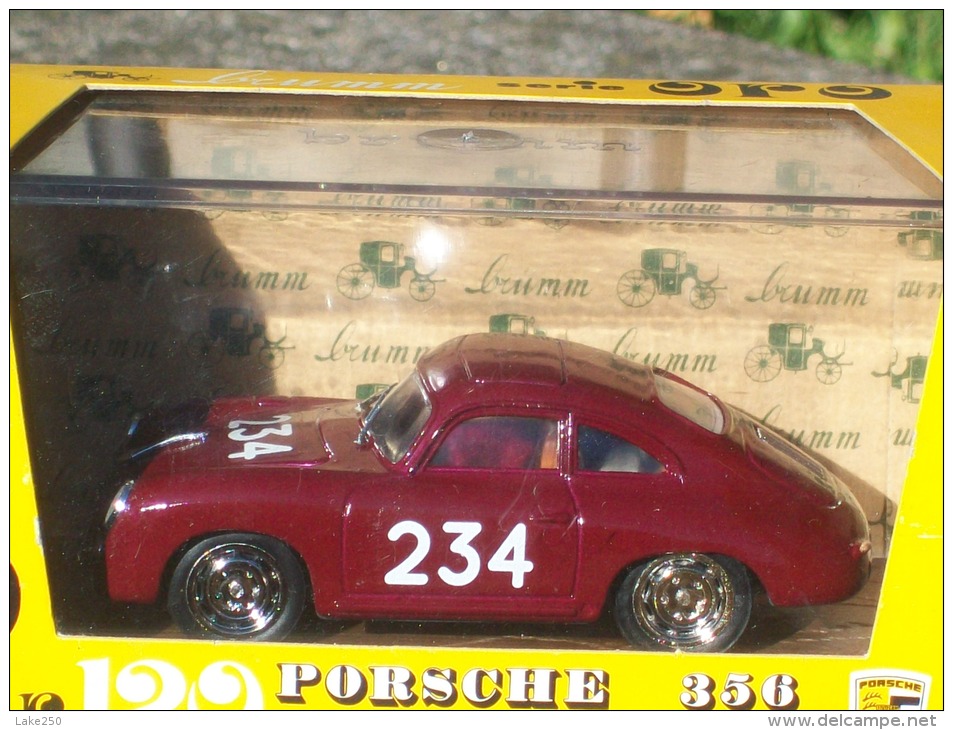 BRUMM -  R 120 BIS  PORSCHE 356 COUPE´ MILLE MIGLIA 1952    AVEC SA BOITE Scala 1/43 - Brumm