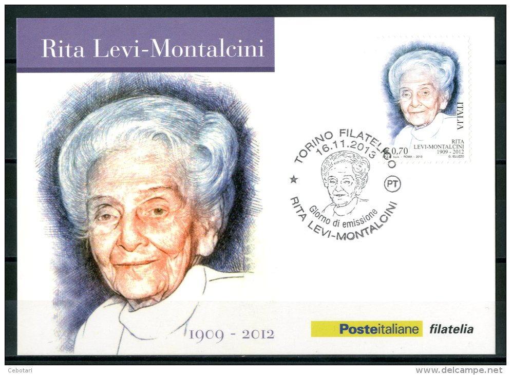 ITALIA / ITALY 2013 - Rita Levi - Montalcini - Cartolina Maximum Card - Premio Nobel