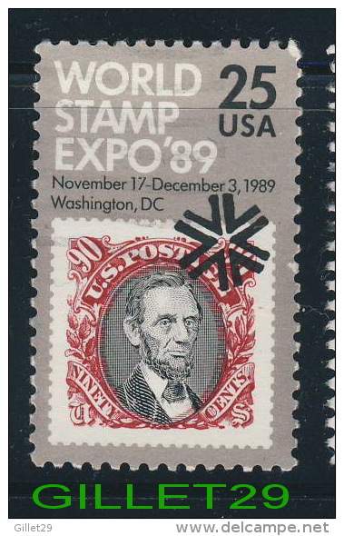 USA STAMPS - WORLD STAMP EXPO 89 - 25ç CENTS - SCOTT No 2410 - USED - - Used Stamps