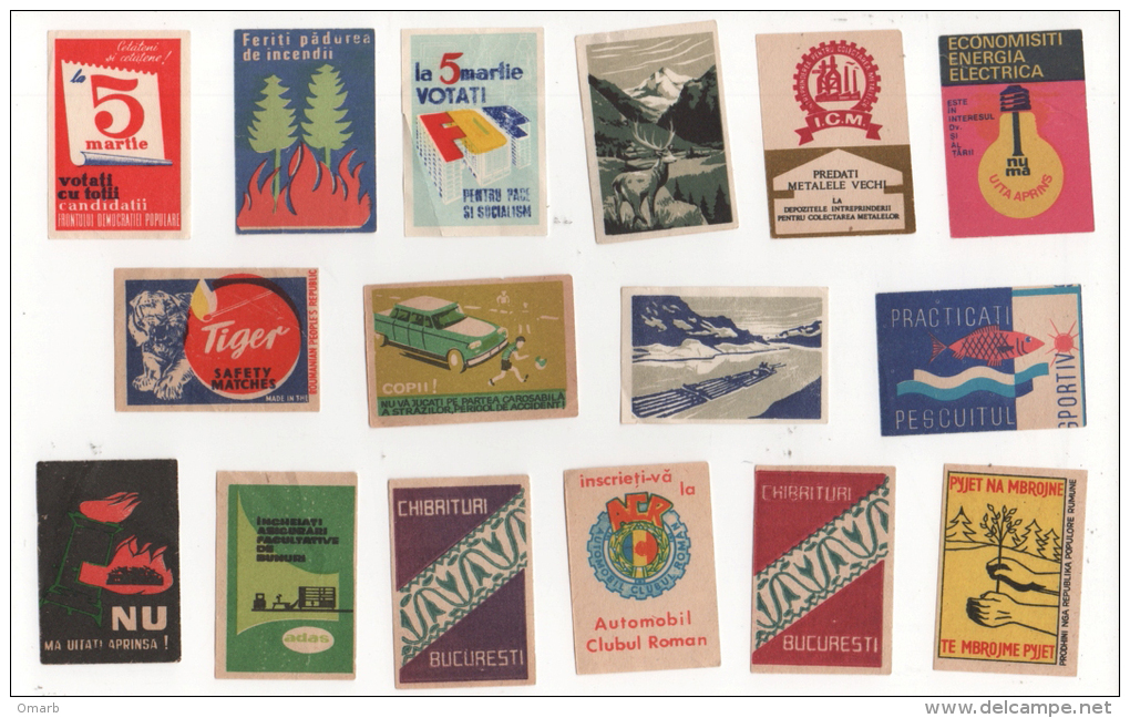 Alt420 Etichette Scatola Fiammiferi Matchbox Labels Allumettes Romania Politica Politic Sport Natura Safety Sicurezza - Scatole Di Fiammiferi - Etichette