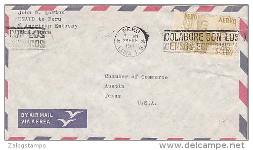 Peru Airmail Cover To U  (Z-799) - Pérou