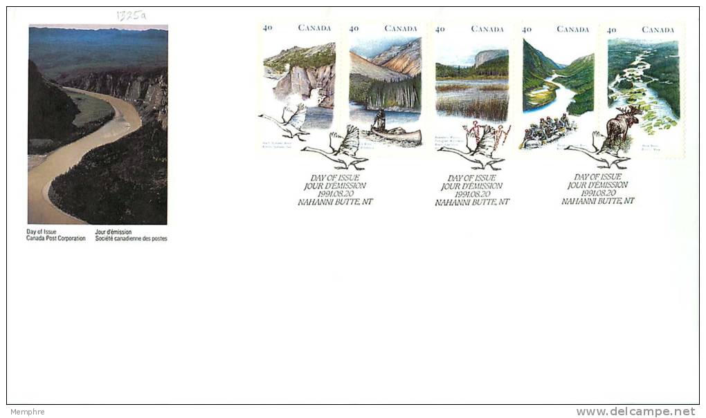 1991  Heritage Rivers, Series 1     Sc 1321-5  Strip Of 5 - 1991-2000