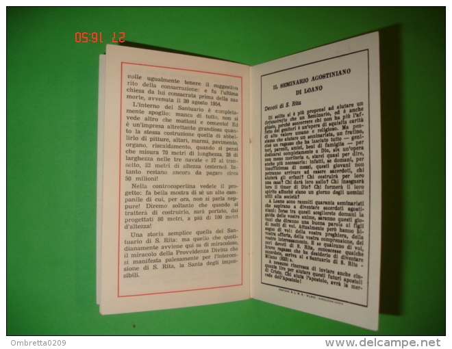 libretto n°20 anno 1955 - La Voce di S.RITA da CASCIA Santuario MILANO alla BARONA - Pro Seminario LOANO -  ed.AL.M.A.