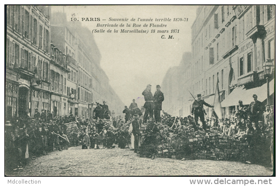 75 PARIS 19 / Souvenir De L'année 1870-71, Barricade De La Rue De Flandre / - Distretto: 19