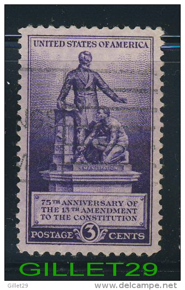 USA STAMPS - 75th ANNIVERSARY OF THE 13th AMENDMENT CONSTITUTION - 3ç CENTS -  1940 SCOTT No 902 - USED - - Usati