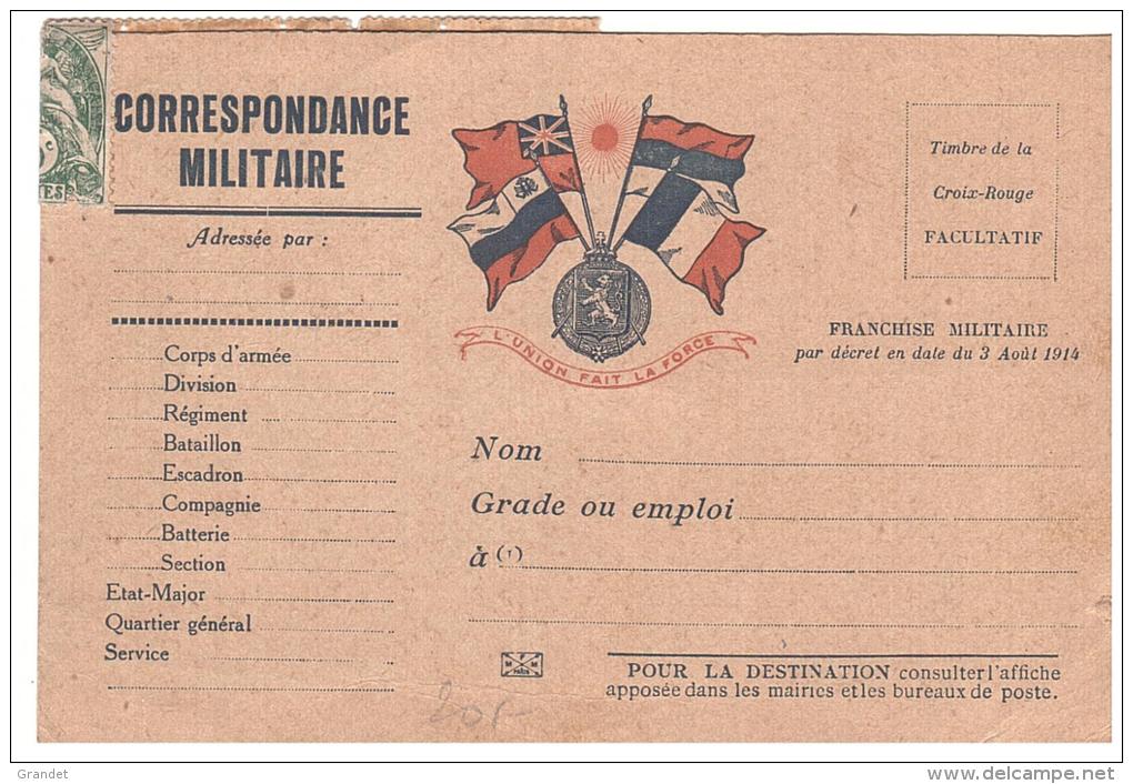 FRANCHISE MILITAIRE - TYPE BLANC  - BANDE DE 4 - BELGIQUE - SENS - 1921. - 1900-29 Blanc