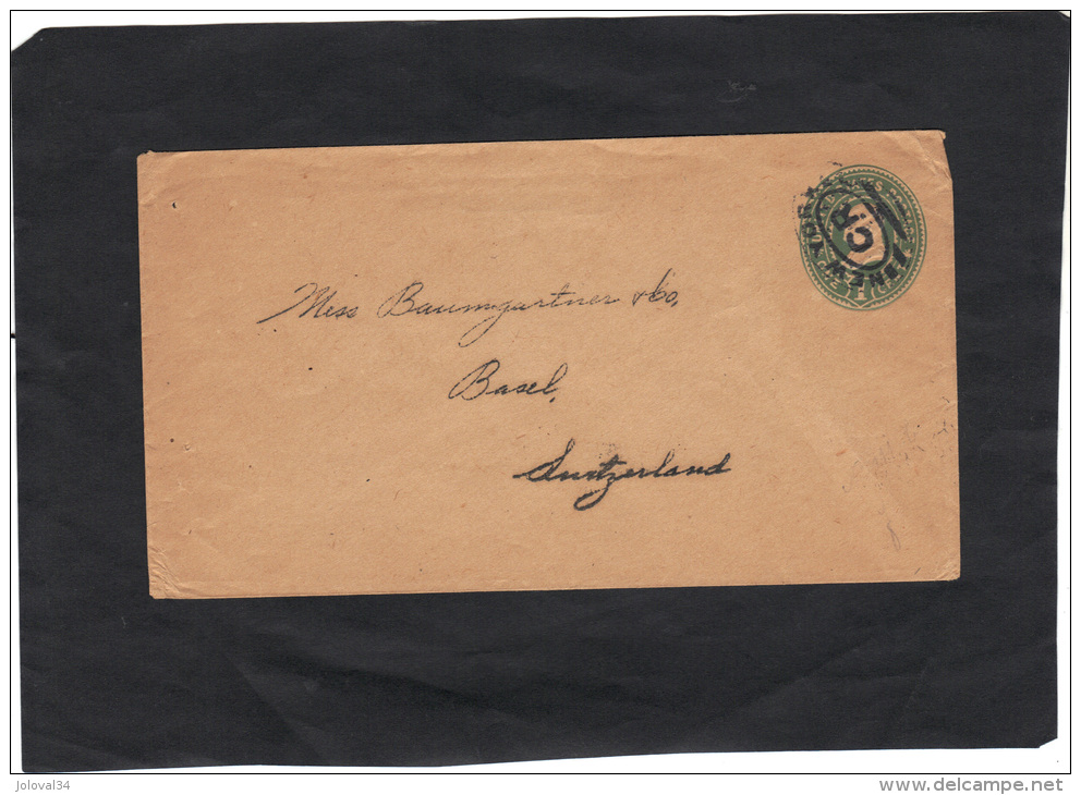 USA Entier Postal Enveloppe New York CR Pour Basel Suisse - ...-1900
