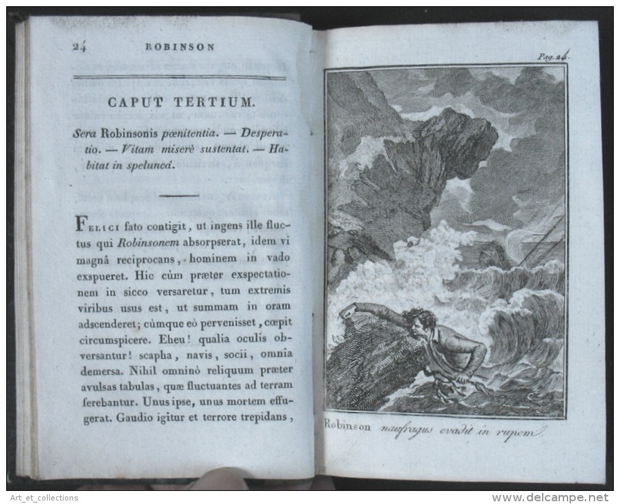 ROBINSON CRUSOEUS De Joachim Heinrich Campe / Texte Latin / Édition Illustrée Delalain 1825 - Alte Bücher