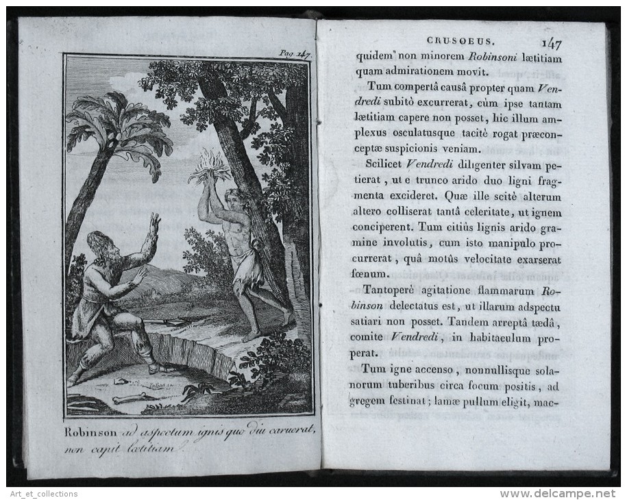 ROBINSON CRUSOEUS De Joachim Heinrich Campe / Texte Latin / Édition Illustrée Delalain 1825 - Livres Anciens