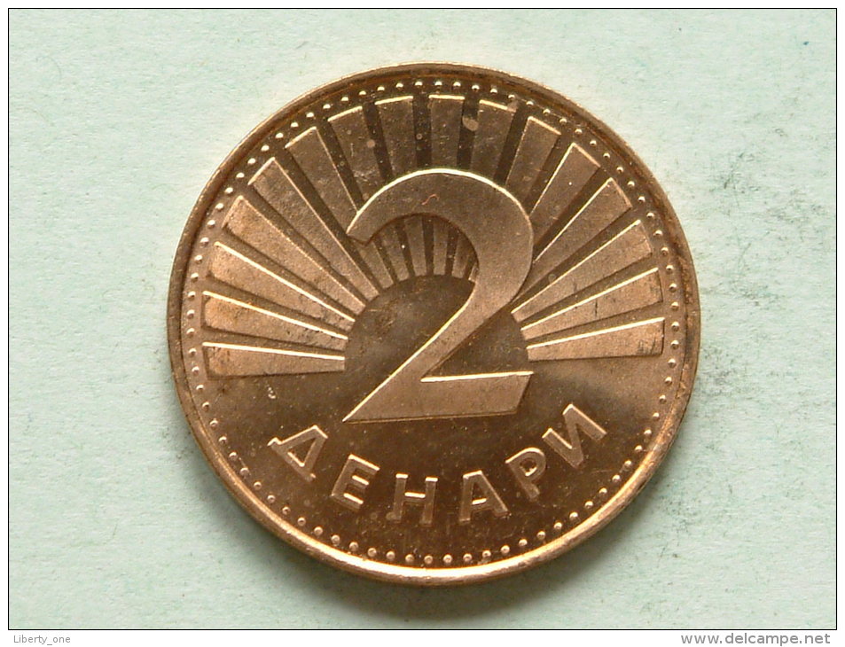 1993 - 2 DENARI / KM 3 ( For Grade, Please See Photo / Uncleaned Coin ) !! - Macédoine Du Nord