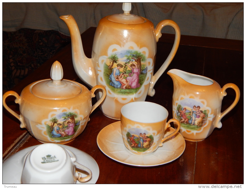 SERVICE A CAFE VICTORIA CHINA CZECHOSLIVAKIA ANNEE 1891 - Andere & Zonder Classificatie