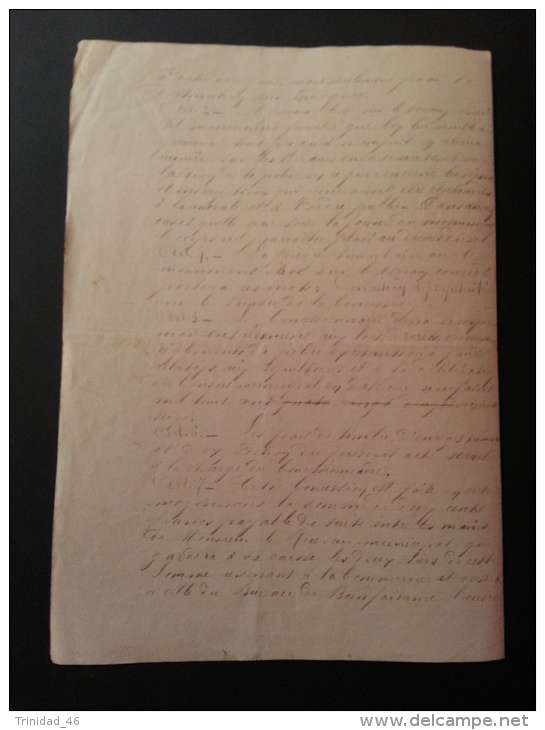 BERFAY 72  PRES DE VIBRAYE  ( DELIBERATION DU CONSEIL GENERAL 1876 )  SUPERBE  ! ! ! - Manuscrits