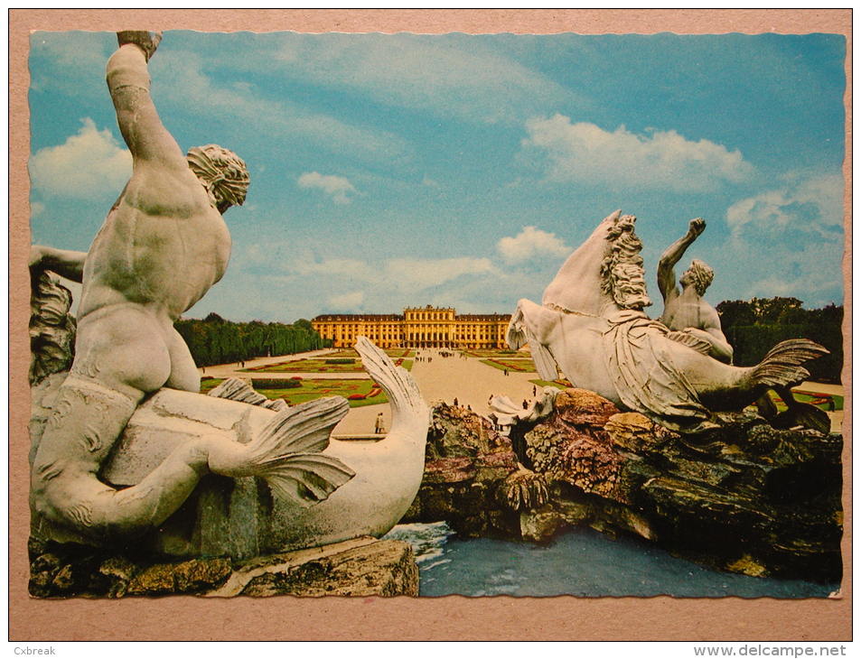 Wien, Schloss Schönbrunn, Blick Vom Neptunbrunnen - Château De Schönbrunn