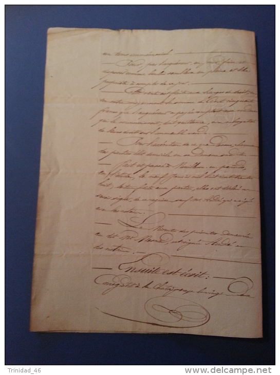 SAINT GERMAIN L´ ARGUILLER 85  ( VENTE DE VIGNE ) FAMILLE SICARD ET AUDE  1838 - Manuscrits