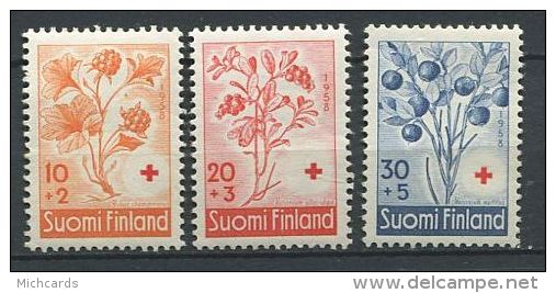 FINLANDE 1958 - Medecine Fleurs - Neuf * (MLH) AVEC Trace De  Charniere (Yvert 477/79) - Unused Stamps