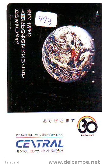 Télécarte Japon ESPACE * Phonecard JAPAN * SPACE SHUTTLE  (493)  PLANETE * COSMOS * GLOBE * TK * WELTRAUM * - Astronomie