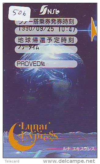 Télécarte Japon ESPACE * Phonecard JAPAN (506) SPACE * PLANETE * COSMOS * GLOBE * TK * WELTRAUM * SPECTRUM * UNIVERSUM - Astronomy