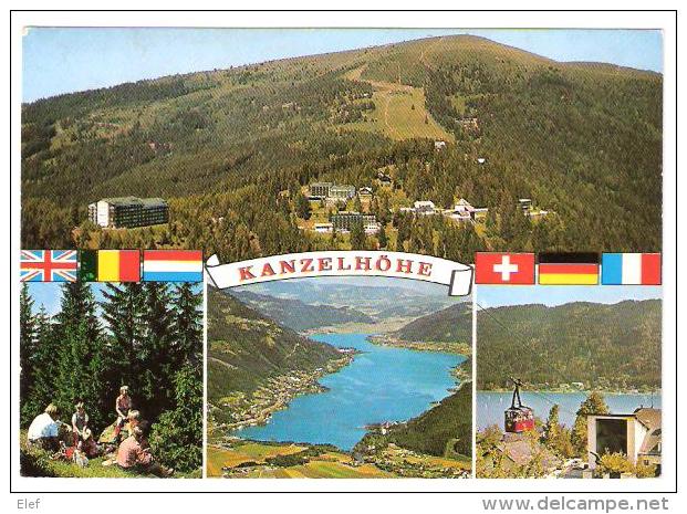Kanzelhöhe Mit Gerlitzen, Kärnten,Österreich;Bergwanderer, Ossiachersee, Talstation Kanzelbahn / Téléphérique; TB - Ossiachersee-Orte