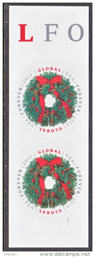 U.S.  4814 A  PAIR  IMPERF. GLOBAL  FOREVER  ** - Unused Stamps