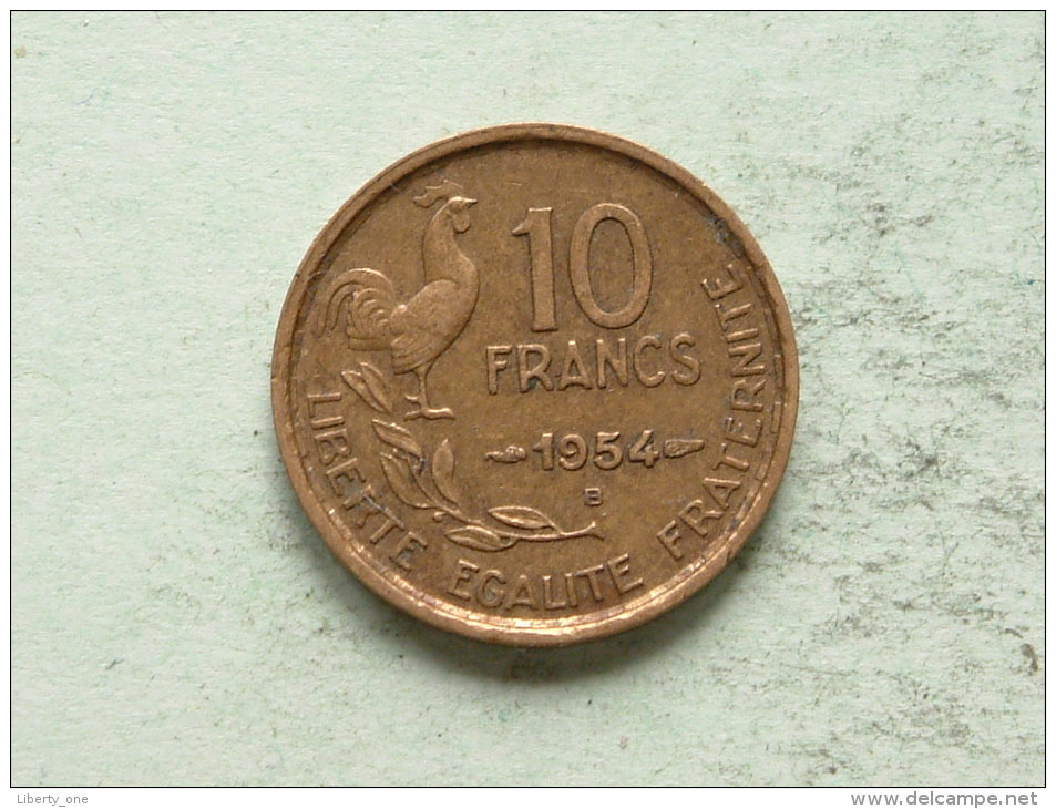 1954 B - 10 FRANCS / KM 915.2 ( Uncleaned Coin / For Grade, Please See Photo ) !! - Autres & Non Classés