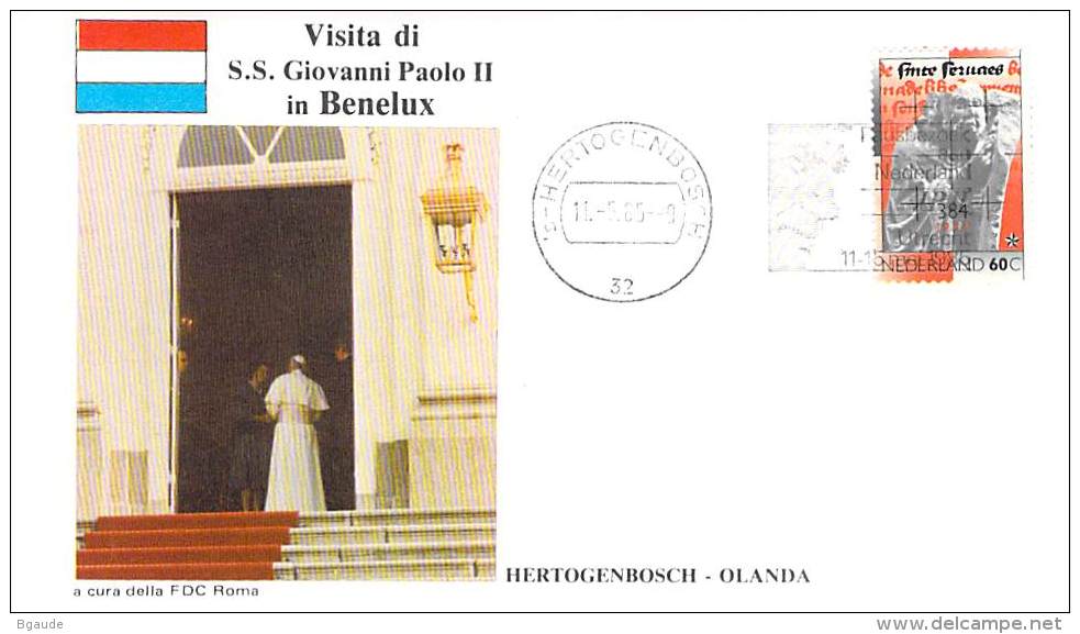 PAYS BAS   CATHOLIQUE VOYAGE  PAPE  JEAN PAUL II   Pope John Paul II Papst Johannes Paul II  PAPA Jonas Paulius II - Lettres & Documents