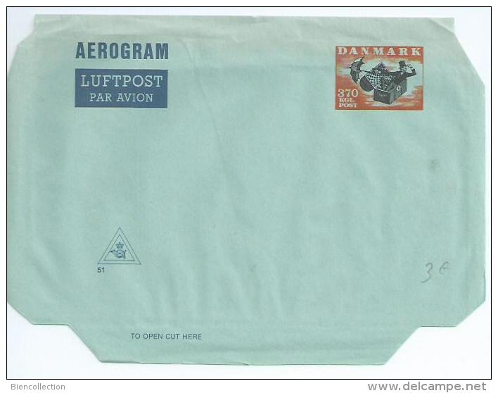 Aérogramme.Danemark - Poste Aérienne