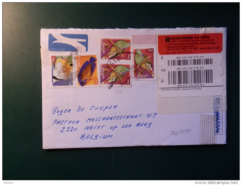 34/678  LETTER REGISTRED  AFRIQUE DU SUD - Storia Postale