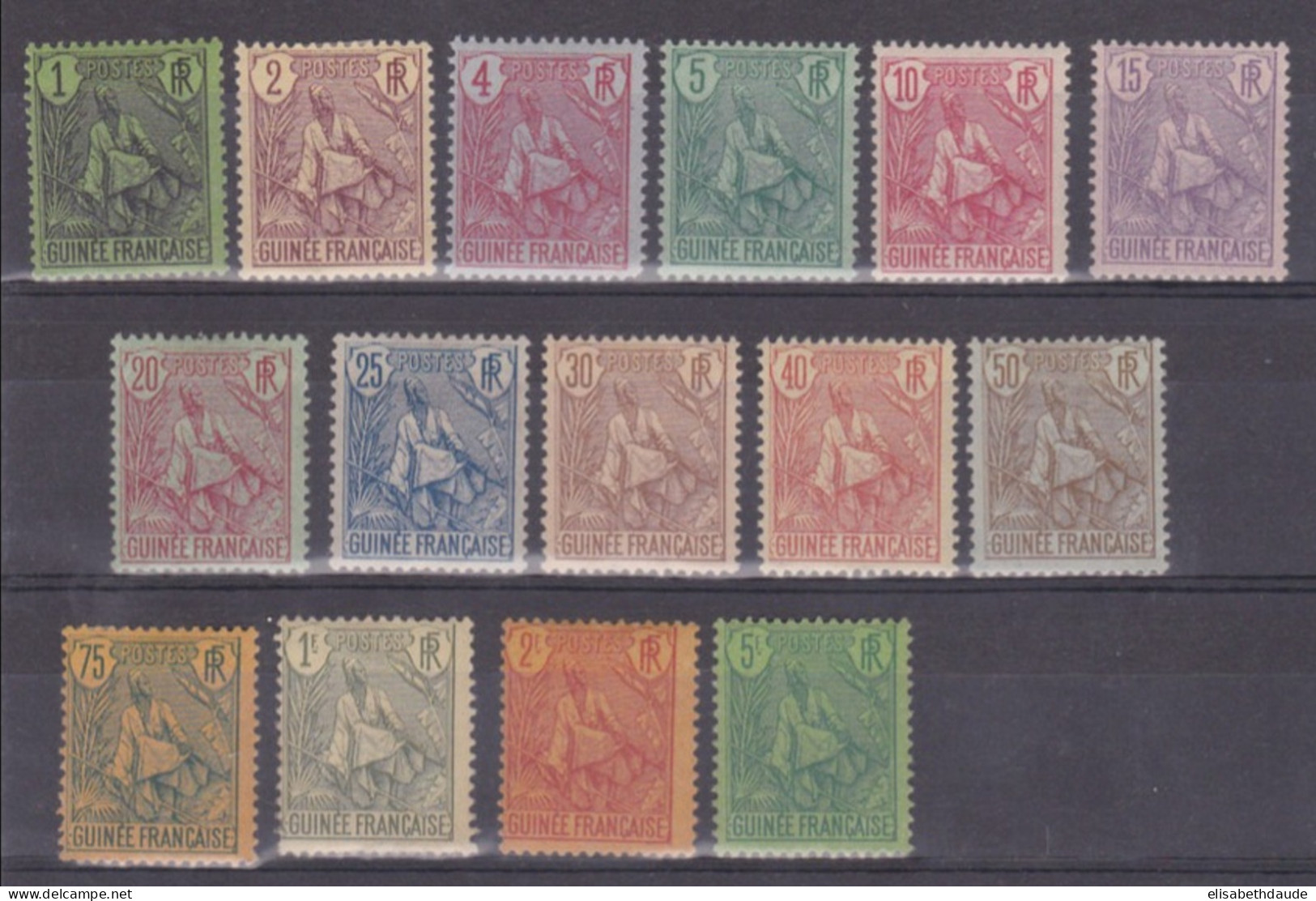 GUINEE - 1904 - YVERT N° 18/32 * MLH - COTE = 475 EUROS - - Neufs