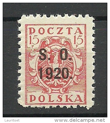 POLEN Poland Polska 1920 Old Stamp 15 F With OPT MNH - Taxe