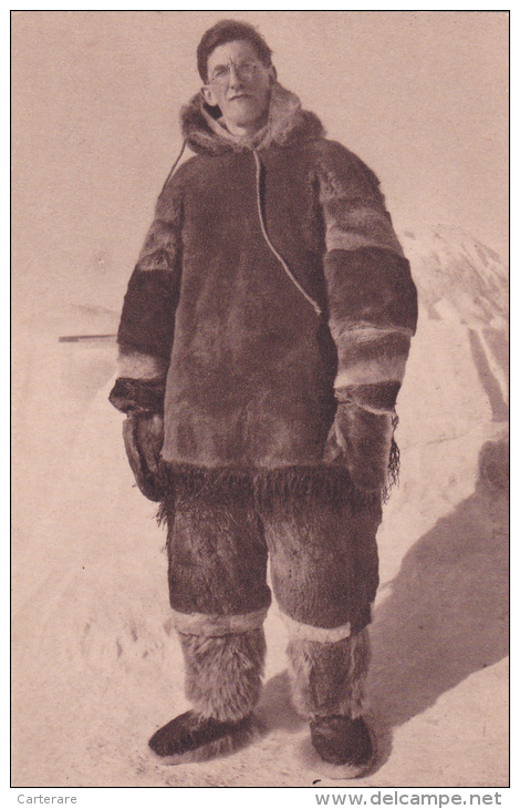 Cpa,grand Nord Canadien,mission D´amérique,le Missionnaire Du Grand Nord,chez Les Esquimaux,inuits,rare - Autres & Non Classés