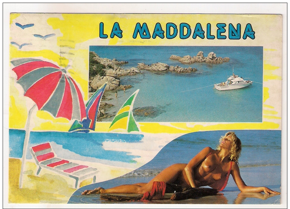 OLBIA - LA MADDALENA - PIN UP Donna Seno Nudo - F/g - A10484 - Pin-Ups