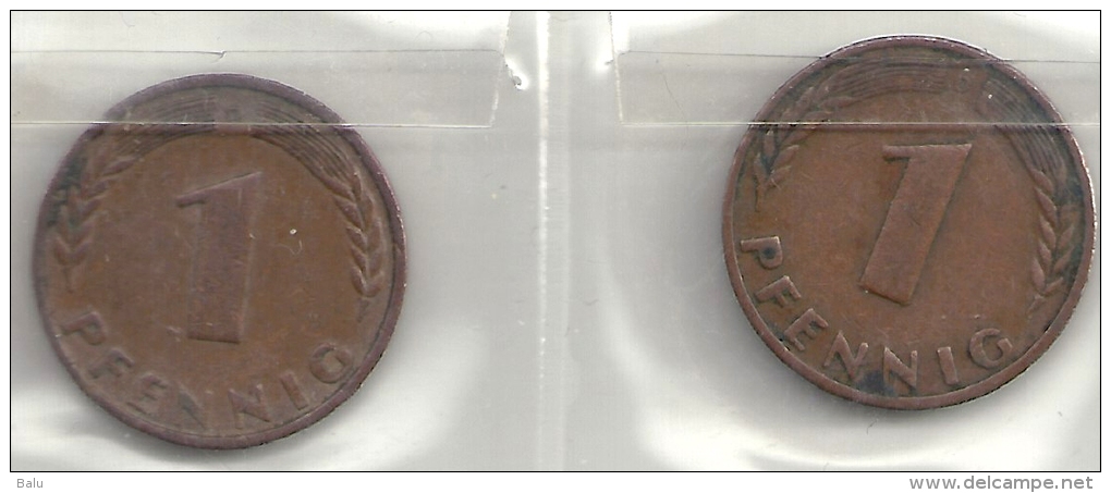 Deutschland 1 Pfg. Pfennig Bank Deutscher Länder 1948 D 2x! - 1 Pfennig