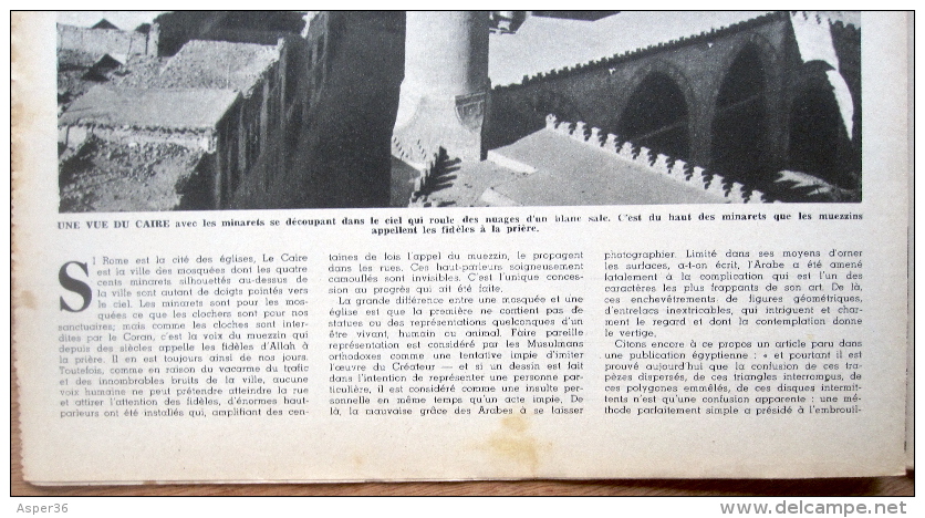 magazine avec articles "Etalle, Chypre, Le Caire" 1951