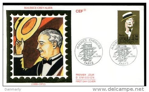 FDC 16/06/90 : CHANTEURS CELEBRES (6 Enveloppes) - Cantantes