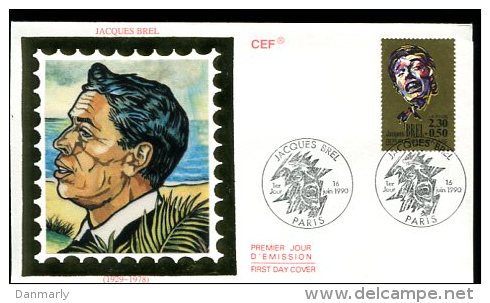 FDC 16/06/90 : CHANTEURS CELEBRES (6 Enveloppes) - Cantantes