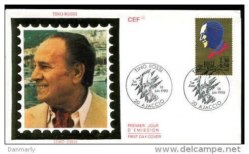 FDC 16/06/90 : CHANTEURS CELEBRES (6 Enveloppes) - Cantantes