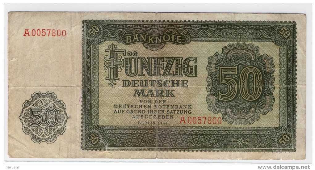 DEUTSCHEN NOTENBANK  -  50 Deutsche Mark   -  1948  - - 50 Deutsche Mark