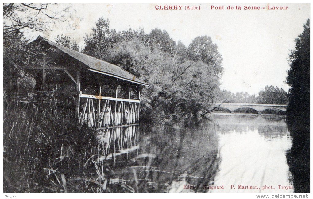 CLEREY - LE PONT SUR LA SEINE - LE LAVOIR -  BELLE CARTE -  TOP !!! - Autres & Non Classés