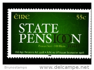 IRELAND/EIRE - 2008  OLD AGE PENSION   MINT NH - Nuovi