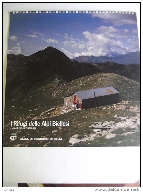 Alt423 Calendario 1990, Rifugi Alpi Biellesi, Mombarone Coda Rosazza Capanna Renata Vecchia Rivetti Monte Bo - Formato Grande : 1981-90